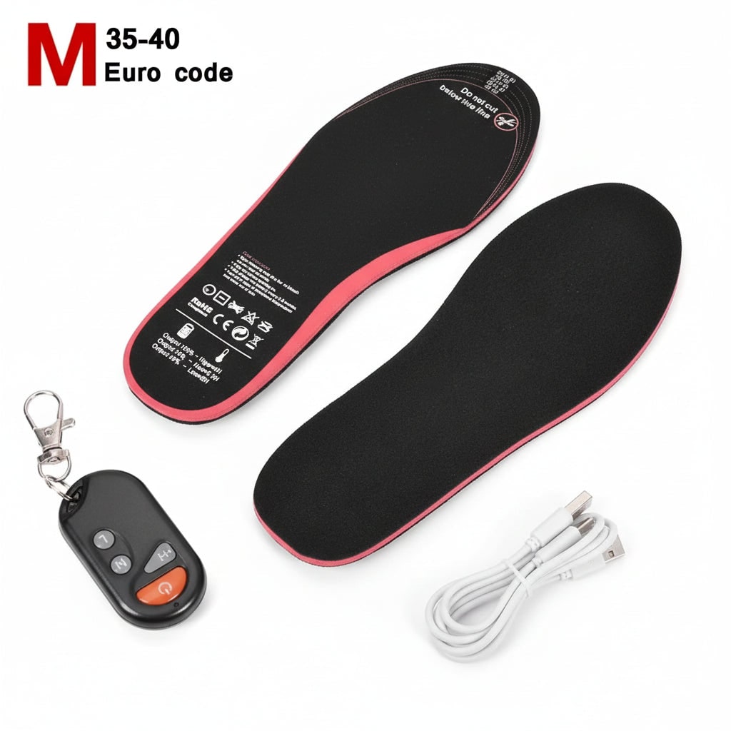 Heated Insoles with Wireless Control Arch Support Winter Warmth Comfort Shoes Thermal | Sansoti