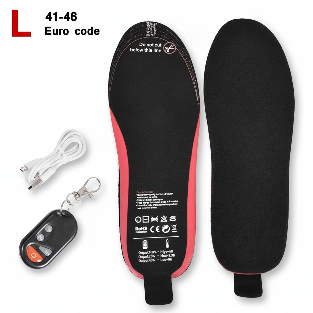 Heated Insoles with Wireless Control Arch Support Winter Warmth Comfort Shoes Thermal | Sansoti