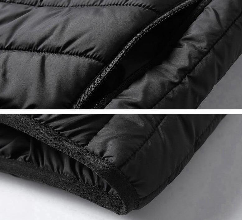 Heatable Thermal Vest Windproof & Waterproof 5 Heating Zones Three Temperature Settings Black Blue | Sansoti