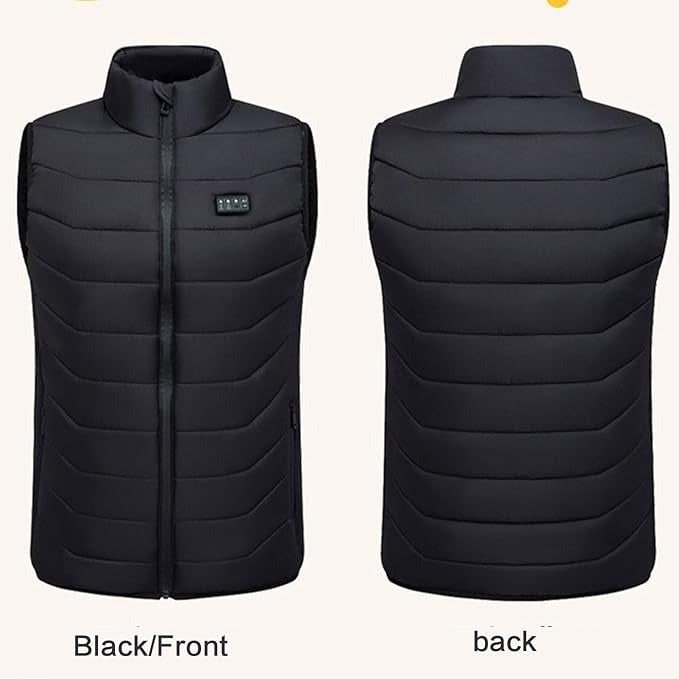 Beheizbare Weste Aufladbar USB Mehrere Heizzonen Wattiert Winddicht Unisex Bodywarmer Outdoor | Sansoti