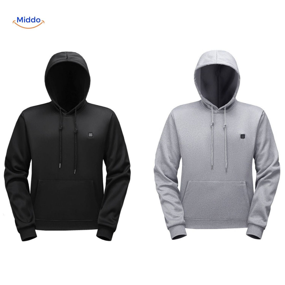Beheizter Hoodie mit USB-Powerbank, 3 Wärmestufen, für drinnen und draußen, elastisch, bequem, lässig, Unisex-Pullover | Sansoti
