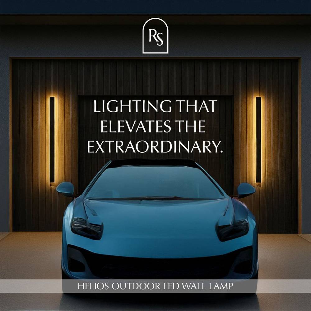 Moderne LED-Wandleuchte für Innen und Außen mit geradlinigem Design | Restfield