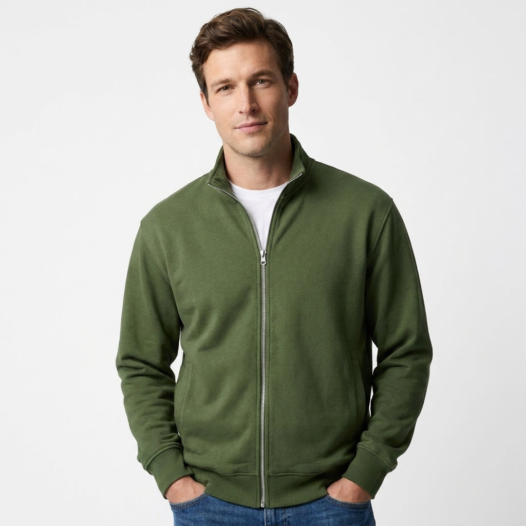 Gilet homme avec fermeture éclair intégrale pour toutes saisons - Coupe moderne - Vêtement à couches confortable - Style décontracté polyvalent | Sansoti