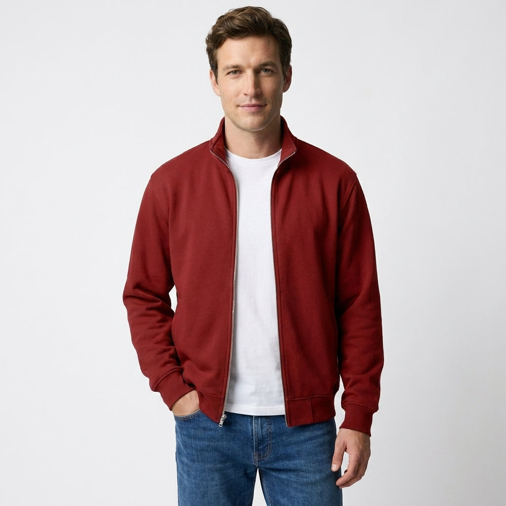 Gilet homme avec fermeture éclair intégrale pour toutes saisons - Coupe moderne - Vêtement à couches confortable - Style décontracté polyvalent | Sansoti
