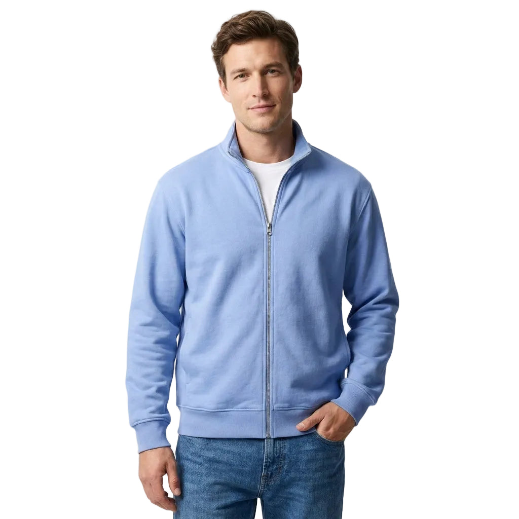 Gilet homme avec fermeture éclair intégrale pour toutes saisons - Coupe moderne - Vêtement à couches confortable - Style décontracté polyvalent | Sansoti