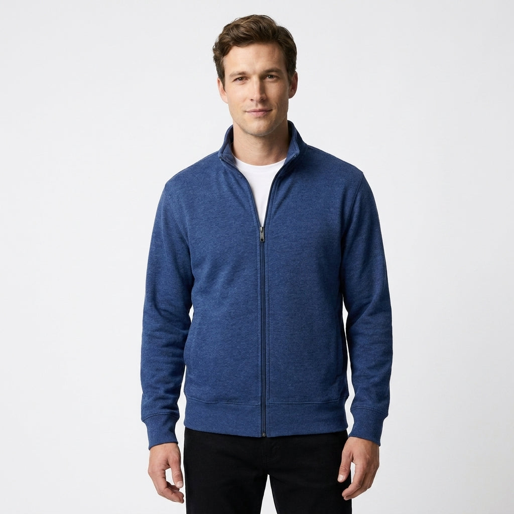 Gilet homme avec fermeture éclair intégrale pour toutes saisons - Coupe moderne - Vêtement à couches confortable - Style décontracté polyvalent | Sansoti