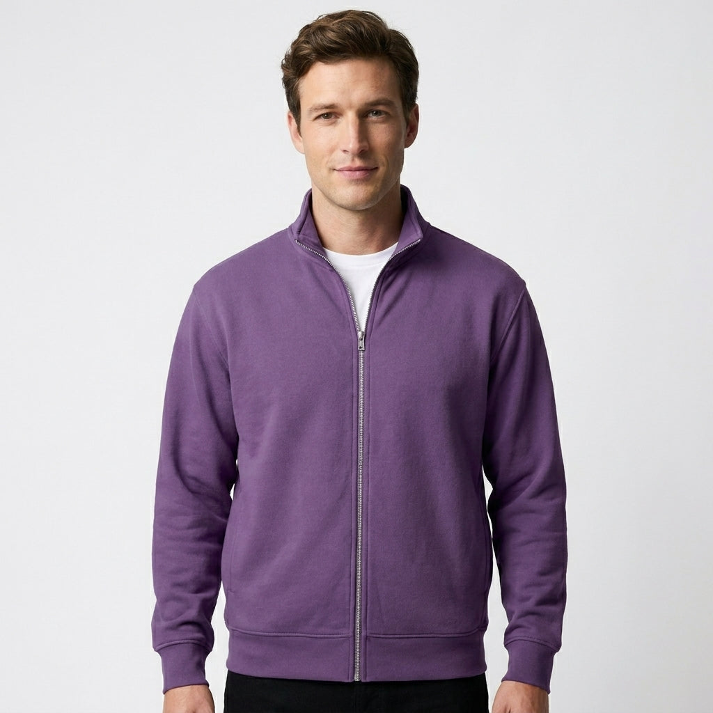 Gilet homme avec fermeture éclair intégrale pour toutes saisons - Coupe moderne - Vêtement à couches confortable - Style décontracté polyvalent | Sansoti