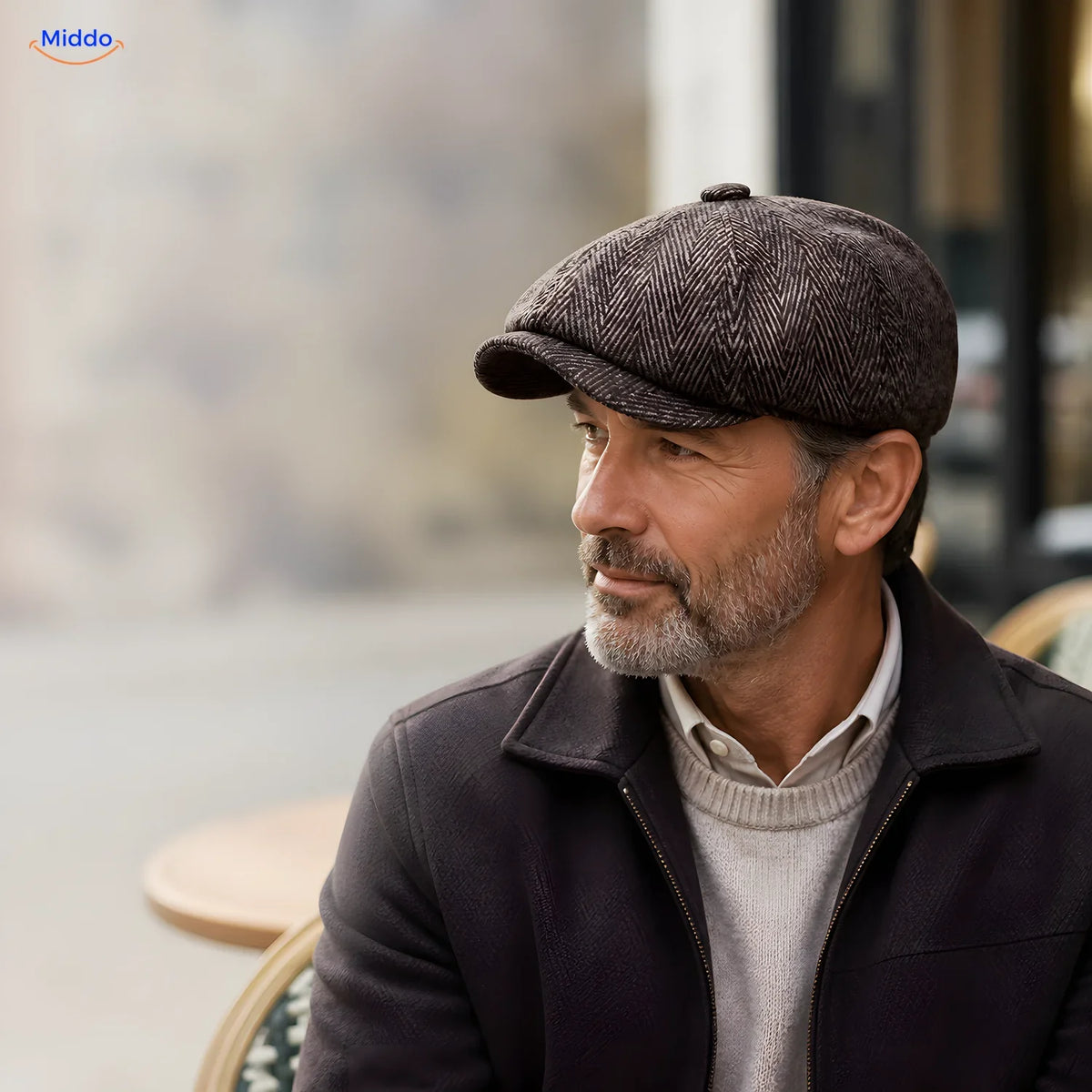 Classic Eight-Panel Flat Cap for Men Retro 1920s Foldable Lightweight One Size Vintage Style | Sansoti