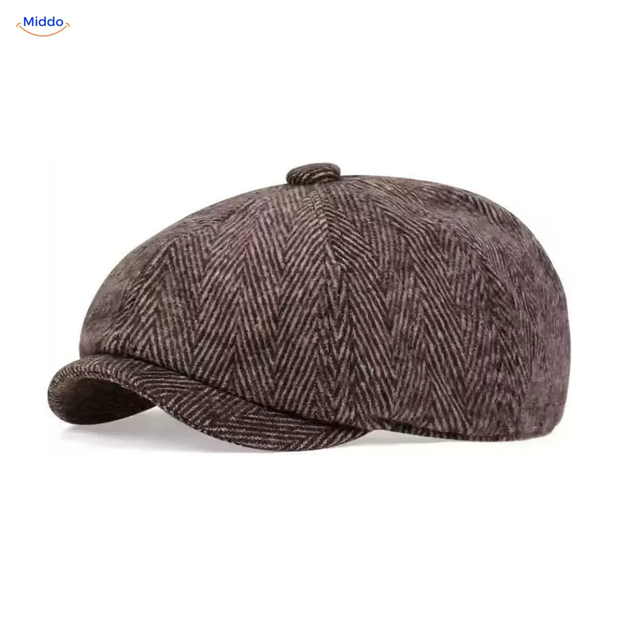 Classic Eight-Panel Flat Cap for Men Retro 1920s Foldable Lightweight One Size Vintage Style | Sansoti
