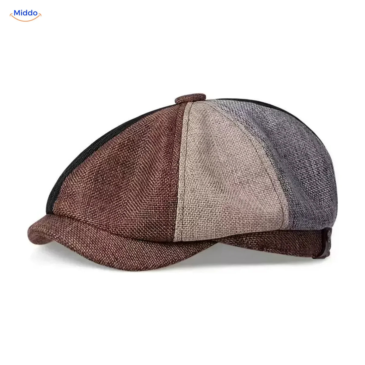 Classic Eight-Panel Flat Cap for Men Retro 1920s Foldable Lightweight One Size Vintage Style | Sansoti