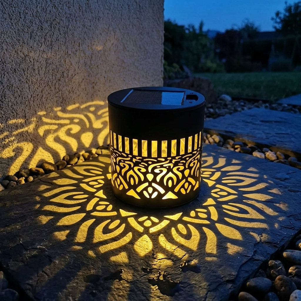 Solar Mandala Projectielicht – Tuindecoratie met Automatische Nachtverlichting en Schaduwpatroon | Sansoti