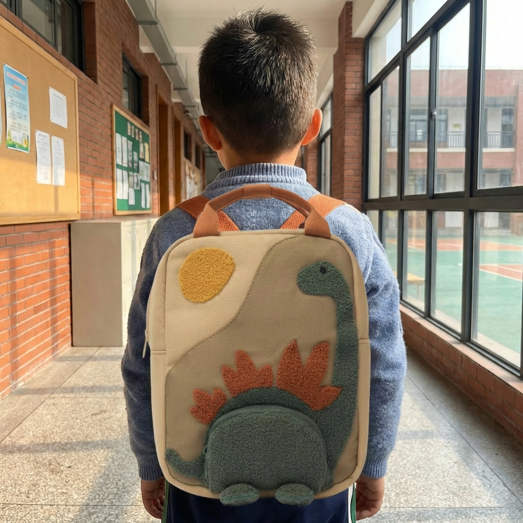 Kinderrugzak met Verstelbare Banden en Meerdere Vakken voor School Uitjes Dagelijks Gebruik Compact Formaat | Sansoti
