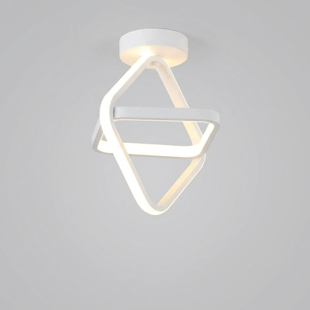 LED Plafondlamp Dubbel Ring Aluminium 24cm Woonkamer Slaapkamer Warm Wit Energiezuinig 18W Plafonnière | Sansoti