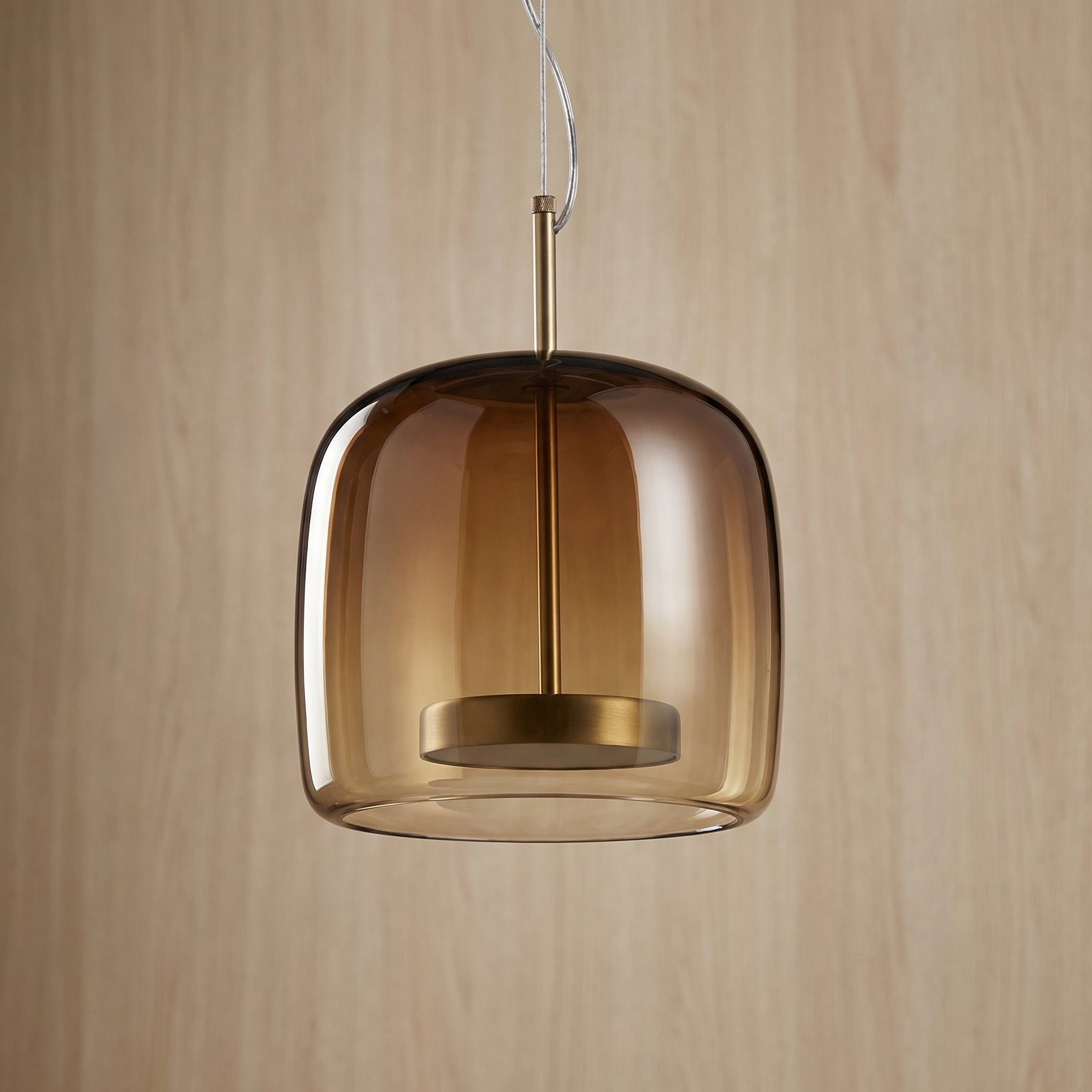 Scandinavische Glazen Hanglamp – Warm Sfeerlicht met Amber, Helder of Grijs Glas – Ø 15, 25 of 35 cm – Moderne Verlichting voor Keuken, Eetkamer en Woonkamer | Sansoti