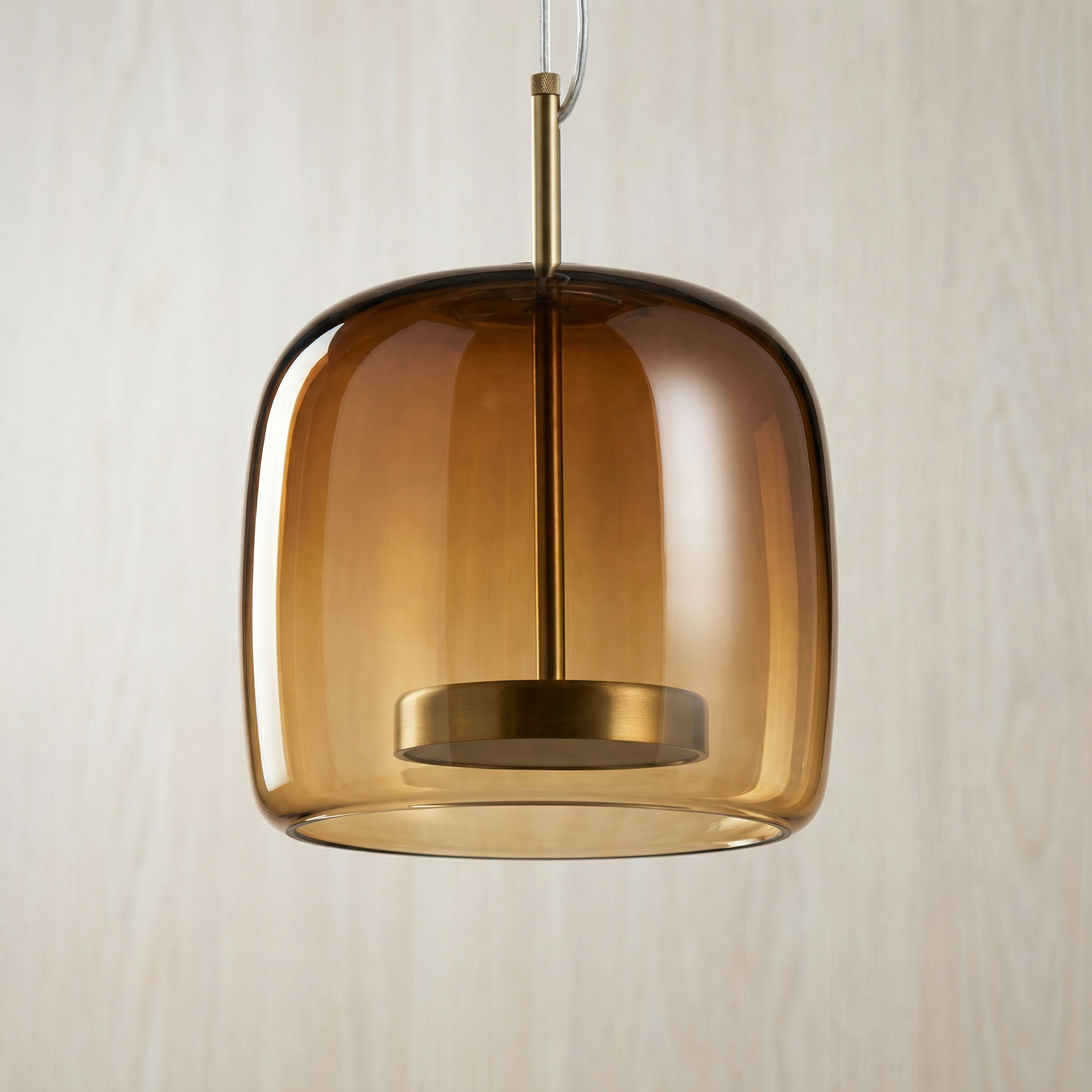 Scandinavische Glazen Hanglamp – Warm Sfeerlicht met Amber, Helder of Grijs Glas – Ø 15, 25 of 35 cm – Moderne Verlichting voor Keuken, Eetkamer en Woonkamer | Sansoti
