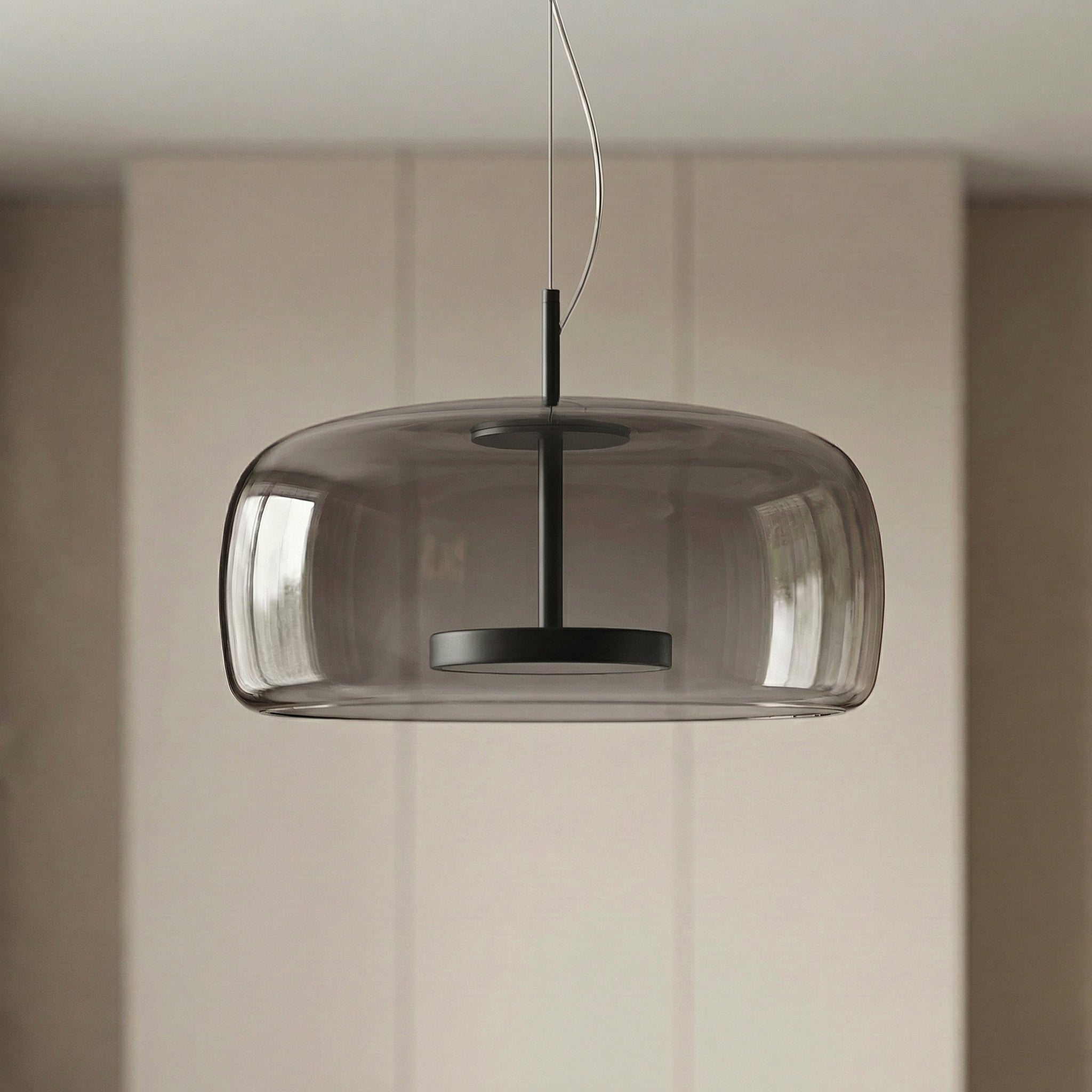 Scandinavische Glazen Hanglamp – Warm Sfeerlicht met Amber, Helder of Grijs Glas – Ø 15, 25 of 35 cm – Moderne Verlichting voor Keuken, Eetkamer en Woonkamer | Sansoti
