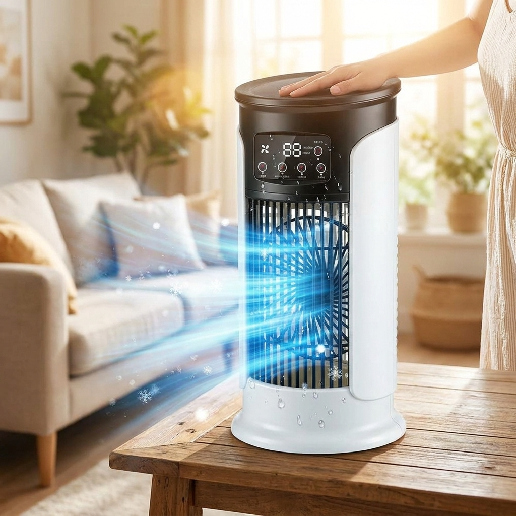 Compacte 3-in-1 Toren Luchtkoeler met Stille Werking en 6 Snelheden | Sansoti