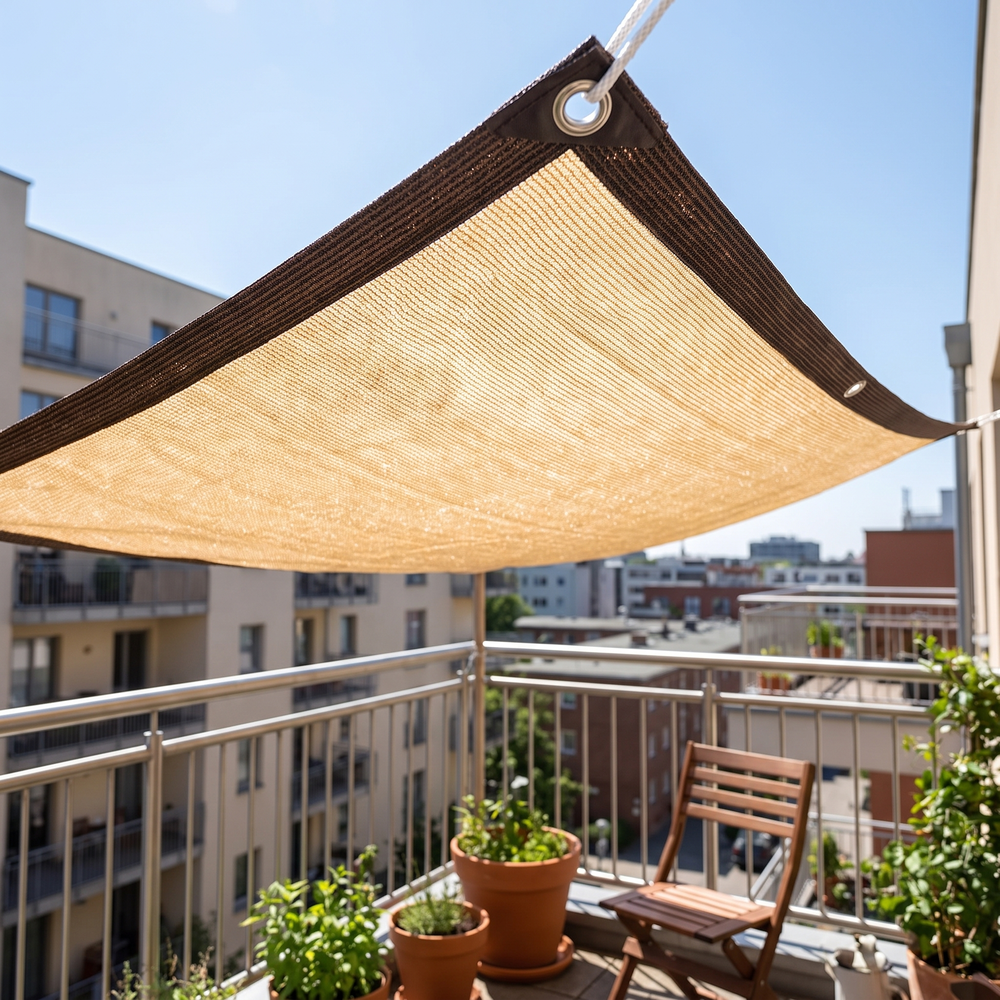 Schaduwnet balkon luchtdoorlatend HDPE | Sansoti