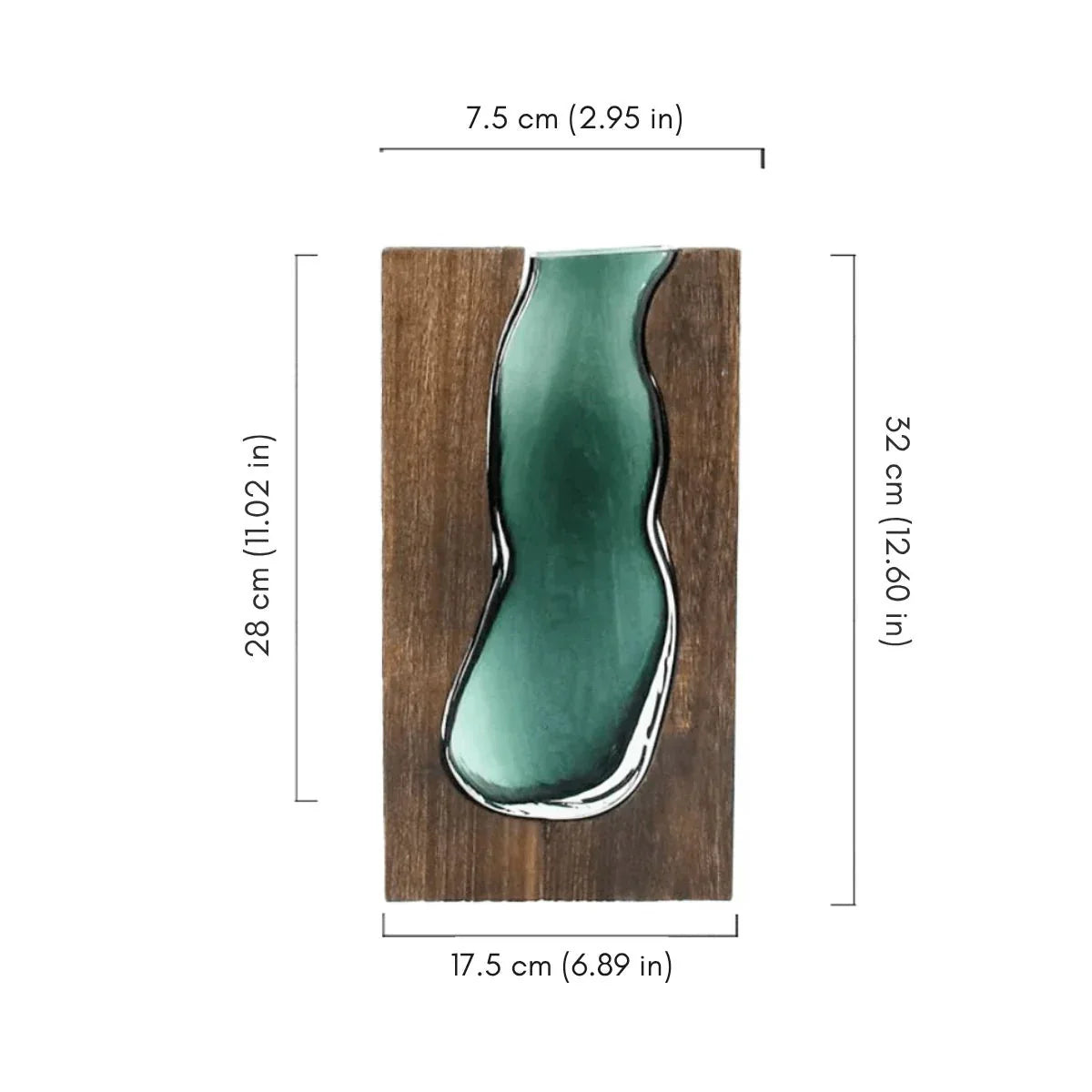 Vase en bois avec insert en verre pour fleurs et décoration intérieure | Restfield