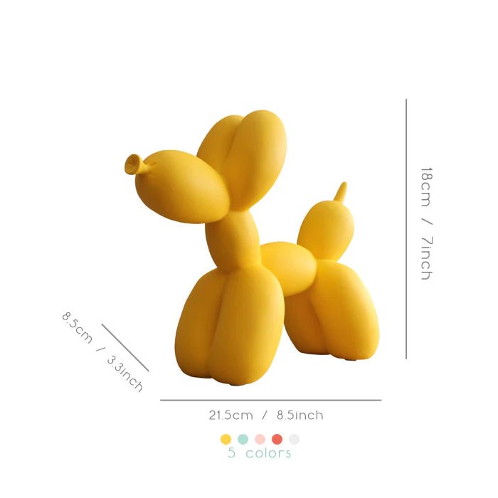 Decoratief ballon hond beeld van resin voor moderne woondecoratie | Sansoti