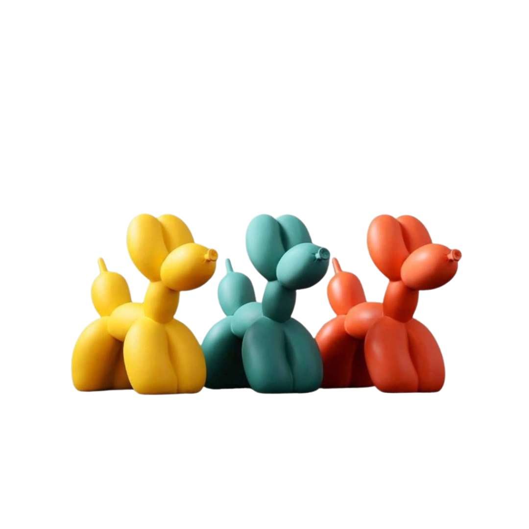 Decoratief ballon hond beeld van resin voor moderne woondecoratie | Sansoti
