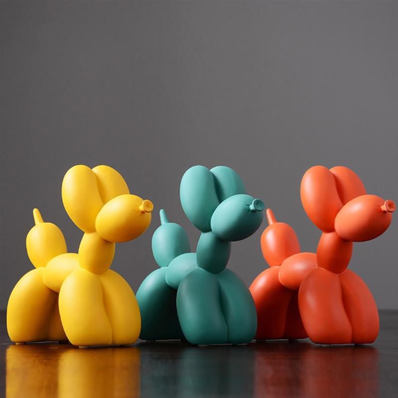 Decoratief ballon hond beeld van resin voor moderne woondecoratie | Sansoti