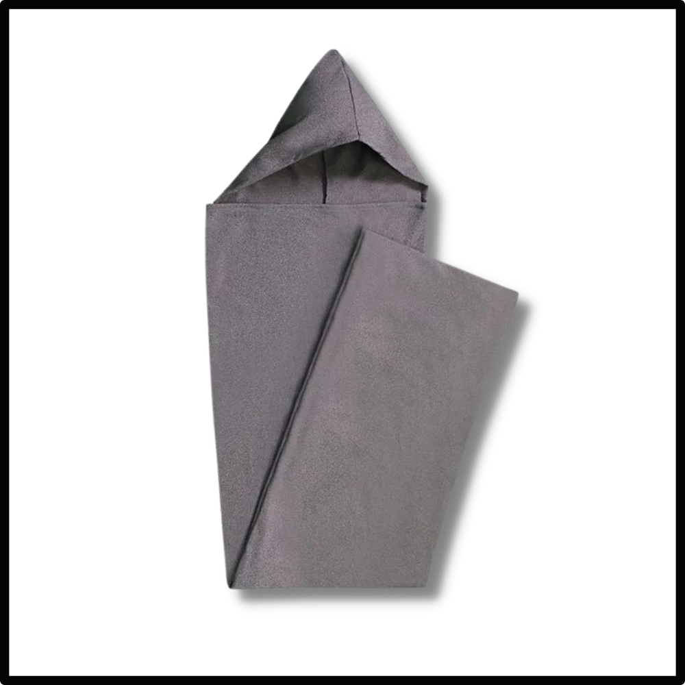 Wearable Hooded Blanket Gray 185x50cm Adults Children Fleece Warm Throw Travel Blanket Loungewear | Sansoti