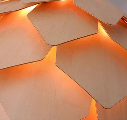 Eikenhouten Hanglamp met Kristal en Verstelbare Kabel – Scandinavische Verlichting | Sansoti