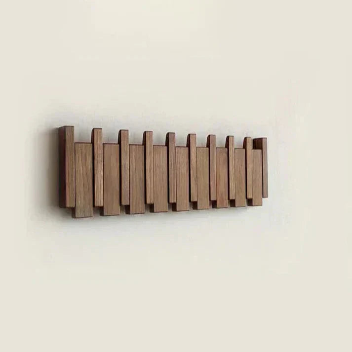 Wandkapstok Piano Vorm Hout Walnoot Beuken 4 6 8 Haken Scandinavisch Design Jashaken Wandmontage Organizer Hal | Sansoti