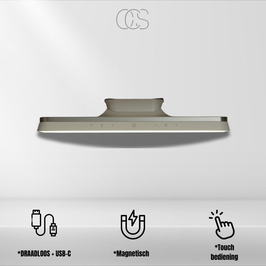 Lampe LED Magnétique Sans Fil Dimmable Aluminium 30cm USB-C Rechargeable Applique Lampe d'Ambiance | Restfield