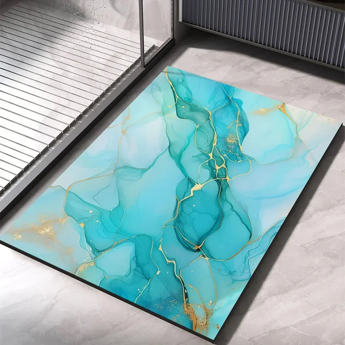 Diatomaceous Earth Bath Mat, Quick-Drying, Non-Slip, Absorbent, Modern Design for Shower and Bathroom Wellness | Sansoti