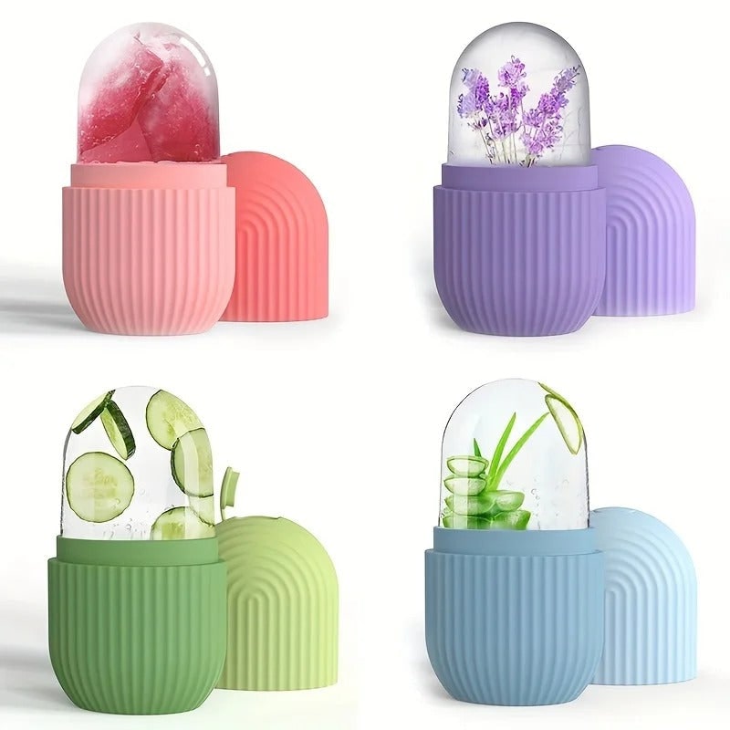 Eisroller für das Gesicht - kühlende Hautpflege-Massage-Roller, kompakt und tragbar, Rot, Blau, Grün, Spa | Sansoti
