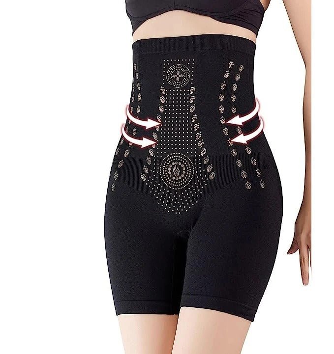 Corrigerende Short Hoge Taille Dames Shapewear Buikcontrole Onderbroek Naadloos Stretch Comfortabel Zwart | Sansoti
