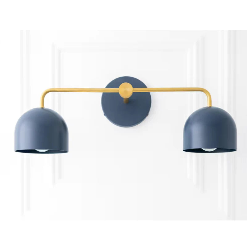 Koepelkapjes Wandlamp Modern Scandinavisch Metaal Zwart Messing 2-3 Lichtpunten Badkamer Hal Slaapkamer Sfeerverlichting | Sansoti