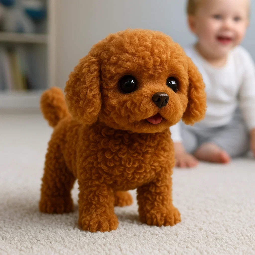 Robotspeelgoed Hond Interactief AI Bewegingen Loopt Blaft Pluche Cadeau Kids | Sansoti