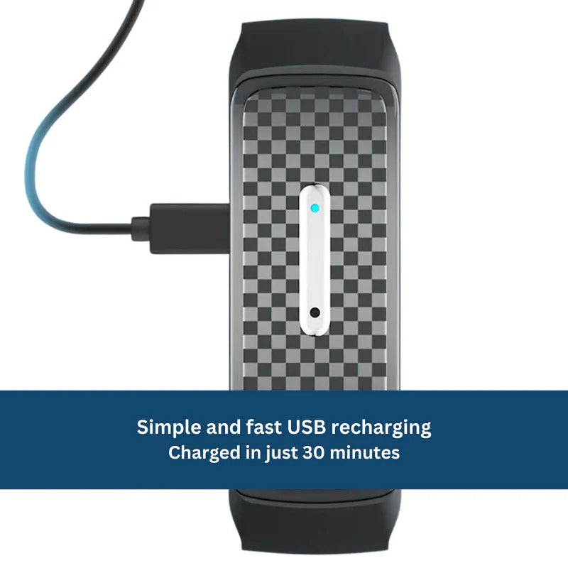 Ultraschall-Armband gegen Mücken, aufladbares, wasserdichtes und verstellbares Abwehrsystem für Outdoor-Aktivitäten, Camping und Wandern | Sansoti