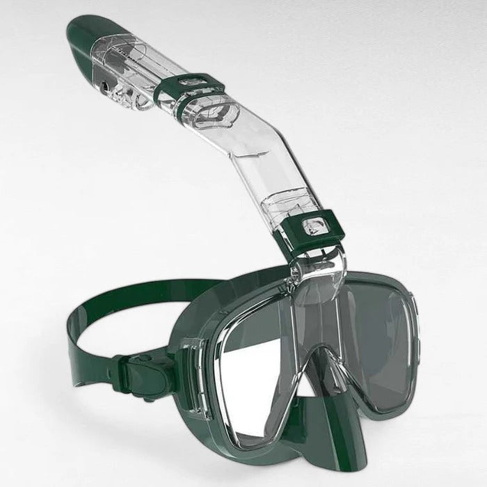 Masque de plongée avec tuba à embout sec, vue panoramique à 180° pour adultes et enfants, natation et snorkeling | Sansoti