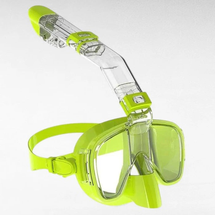 Masque de plongée avec tuba à embout sec, vue panoramique à 180° pour adultes et enfants, natation et snorkeling | Sansoti