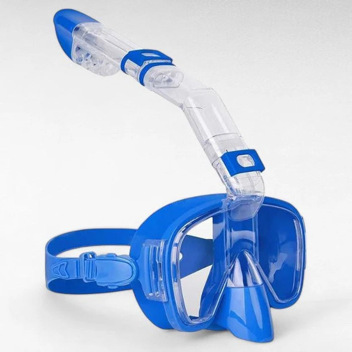 Masque de plongée avec tuba à embout sec, vue panoramique à 180° pour adultes et enfants, natation et snorkeling | Sansoti