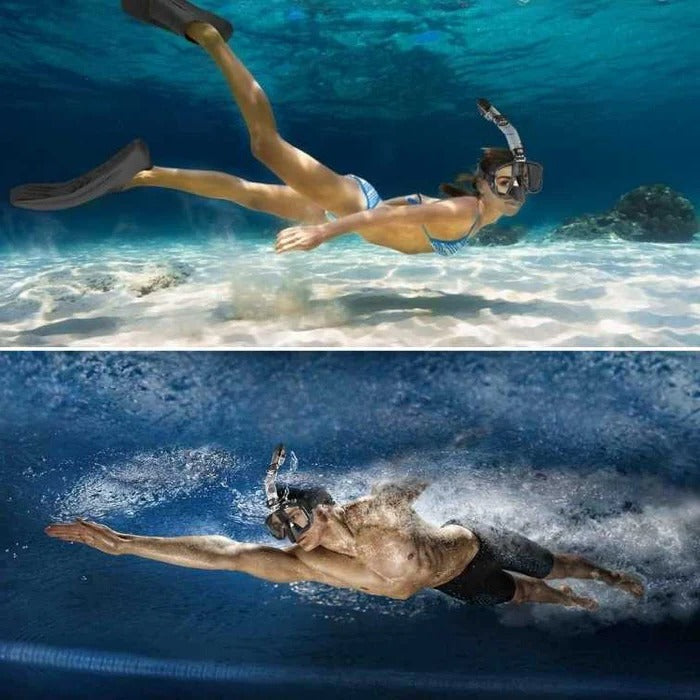 Masque de plongée avec tuba à embout sec, vue panoramique à 180° pour adultes et enfants, natation et snorkeling | Sansoti