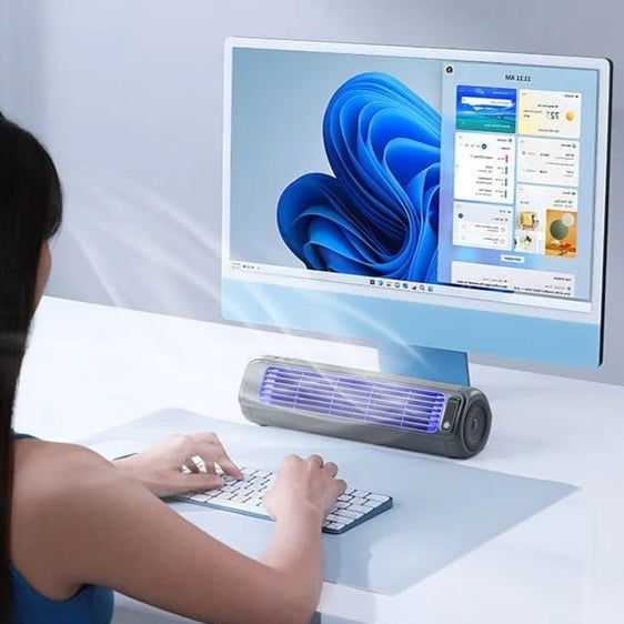 Draagbare Stille Luchtkoeler met Oplaadbare Batterij – 3 Snelheden | USB | 36 dB | Waterkoel-Systeem | Sansoti