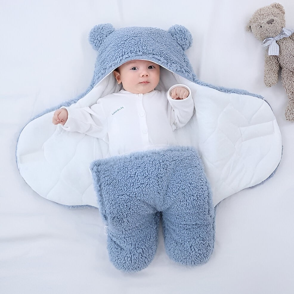 Baby Blanket Soft Fleece Swaddle Blanket Newborn Baby 70x84cm Blue Pink White Brown Crib Blanket Nursery | Sansoti