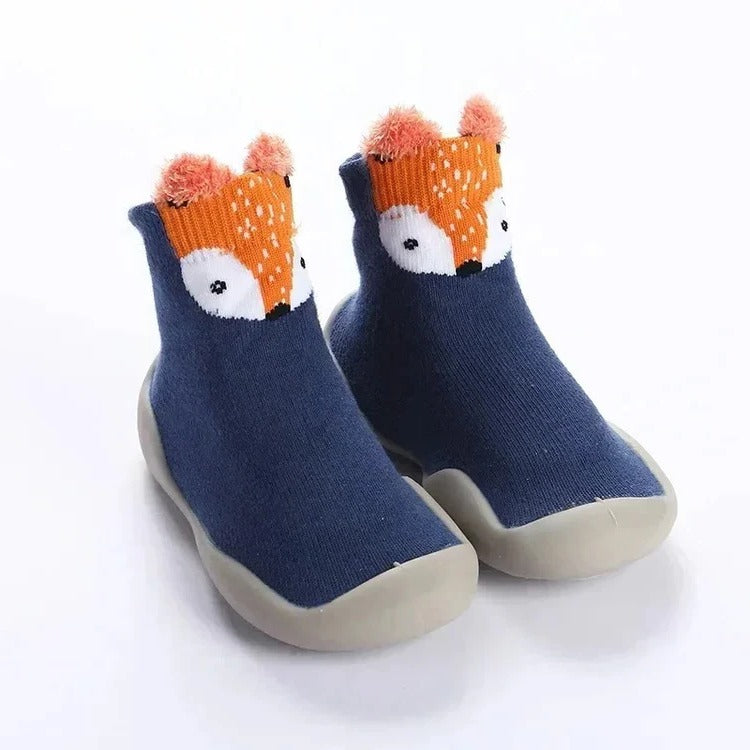 Non-Slip House Socks for Babies and Toddlers with Soft Soles, Animal Prints, Warm Indoor Footwear, Comfort | Sansoti