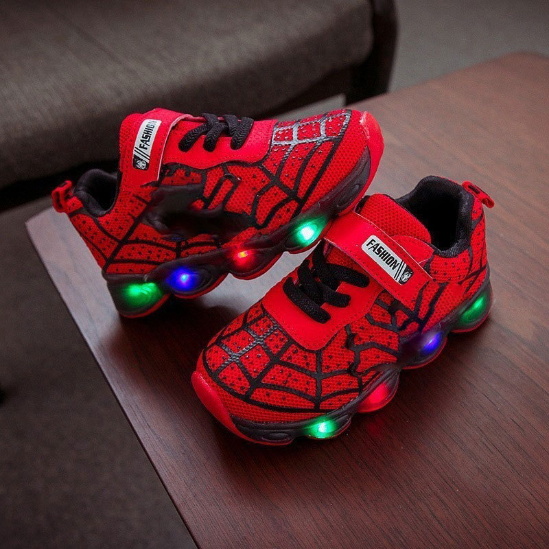 LED Kindersneakers met Verlichting – Ademende Sportschoenen met Klittenband voor Avontuurlijke Jongens en Meisjes | Sansoti