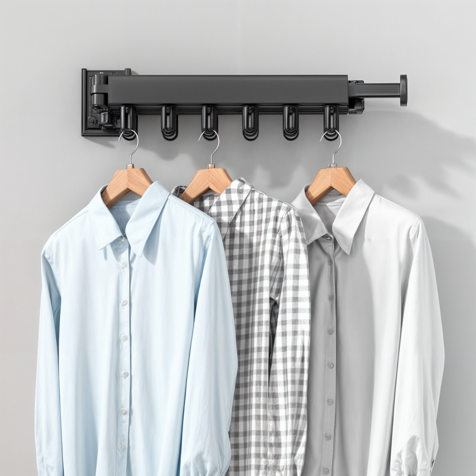 Foldable Wall Drying Rack Grey Aluminum 180° Rotatable – Space-Saving Laundry Rack for Clothes & Towels | Sansoti