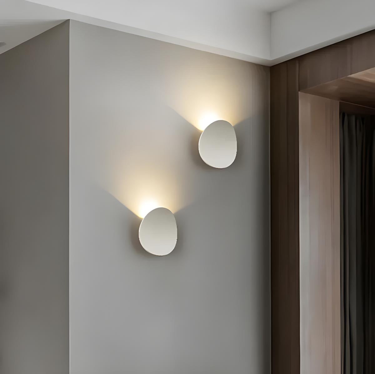 (4-pack) Schemer Wandlamp LED Warm Licht Zwart Wandverlichting Interieur Indirect Licht Modern Minimalistisch | Sansoti