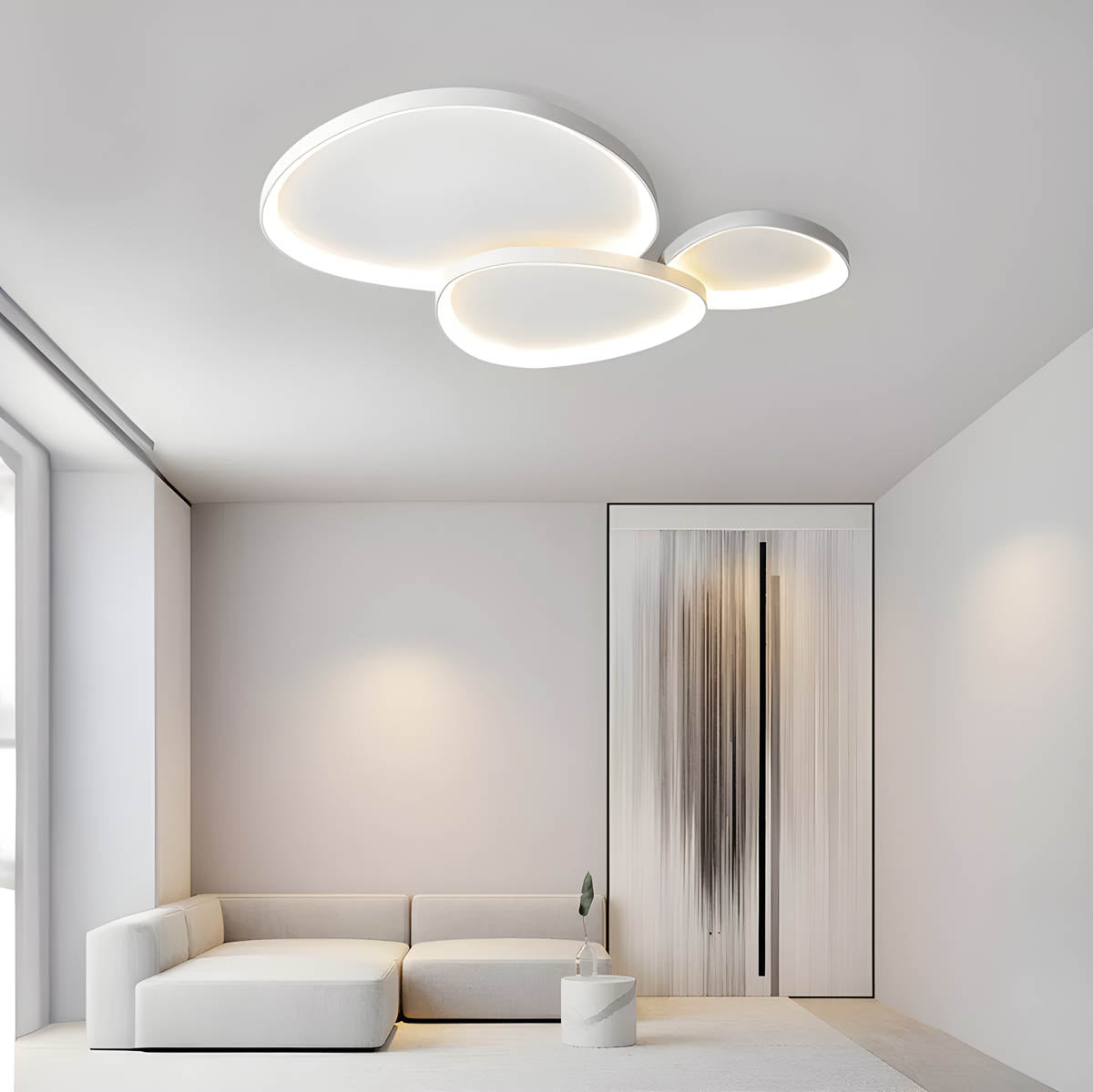 Plafondlamp LED Modern Organisch Design Dimbaar Woonkamer Lamp | Sansoti