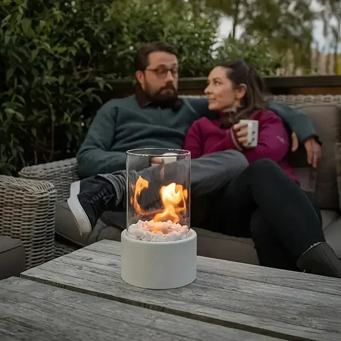 Draagbare Tafellatern met Flikkerende Vlam Sfeerverlichting Modern | Sansoti