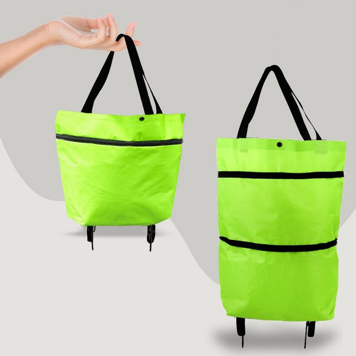 Sac de courses pliable à roulettes, chariot à provisions, léger, spacieux et portable pour le transport des courses | Sansoti