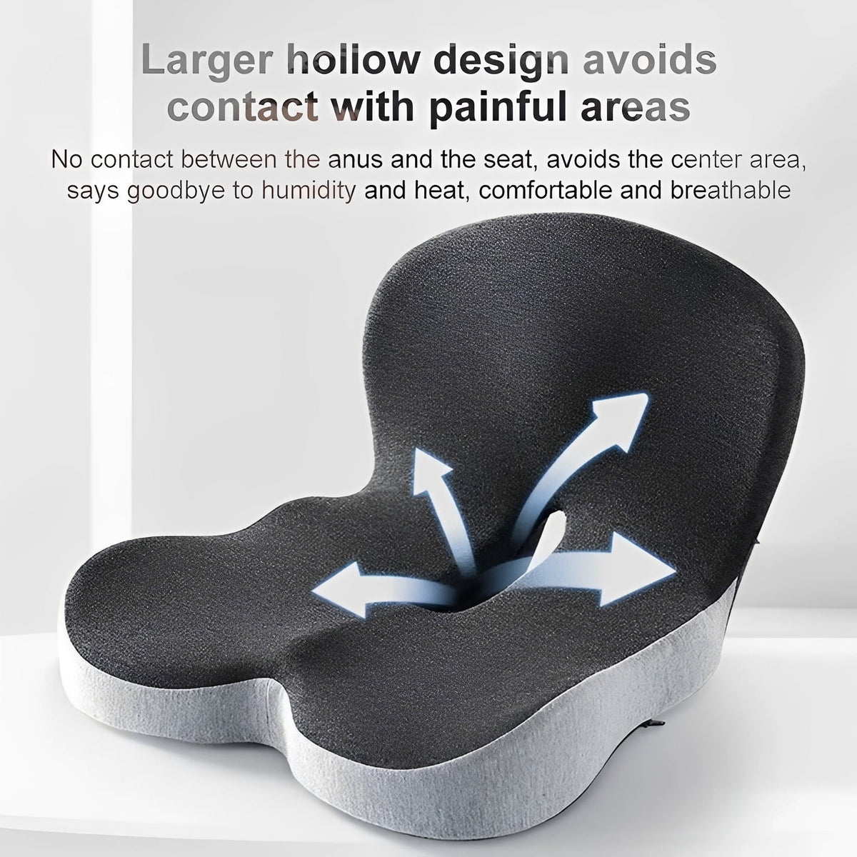 Ergonomisch Rugkussen Memory Foam met Lendensteun voor Bureau Auto Thuiswerken Kantoor Comfort Rugpijn | Sansoti